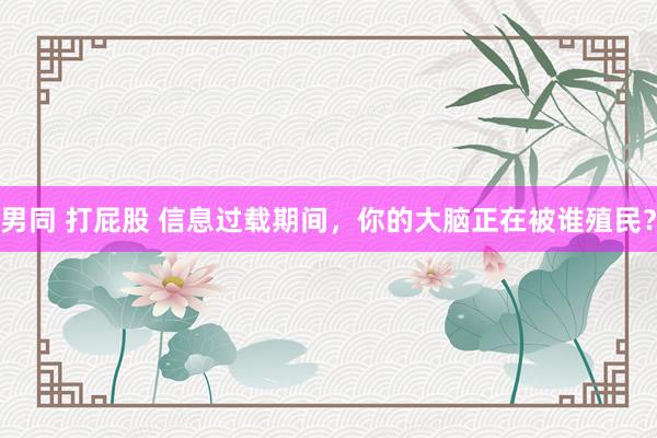 男同 打屁股 信息过载期间，你的大脑正在被谁殖民？