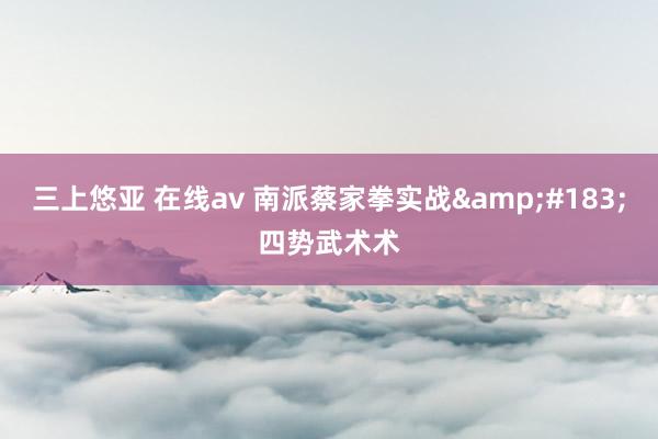 三上悠亚 在线av 南派蔡家拳实战&#183;四势武术术